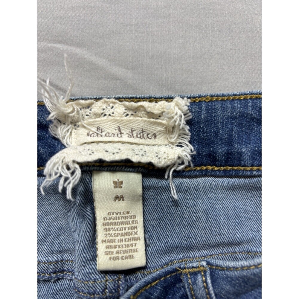 Altar'd State Denim JEAN Raw Hem 100% Cotton Skirt Sz Medium - Picture 4 of 5